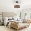 TOBILI 19" Bedroom Fan Light with Rope Suspension with 4 Bulbs,Dimmable,7 Dlades - 2 of 4