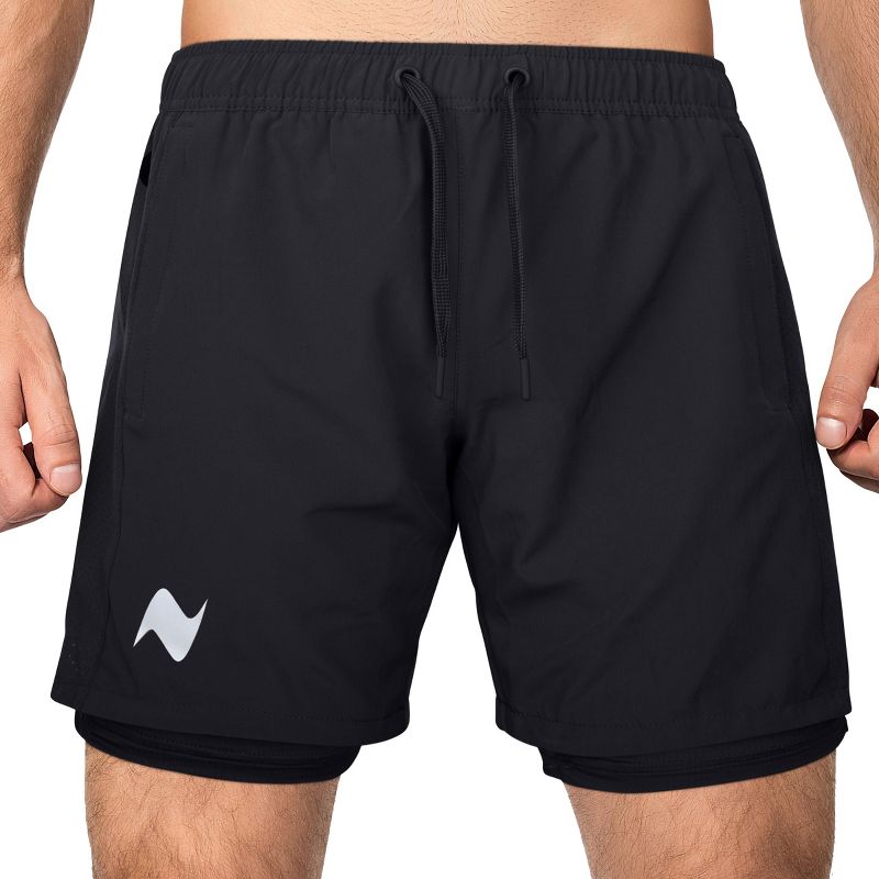 Zilpu Mens Quick Dry Athletic Performance Shorts with Zipper Pocket (5 inch), 5 of 7