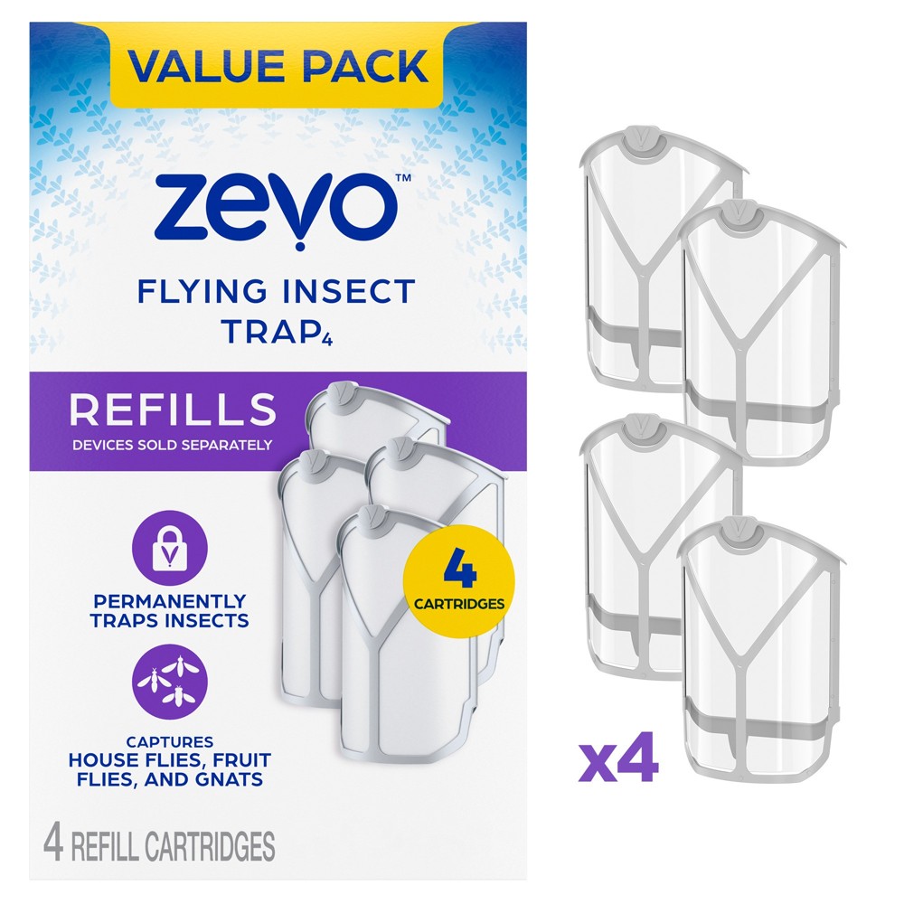 Photos - Garden & Outdoor Decoration Zevo Flying Insect Trap Refill Kit - 4ct
