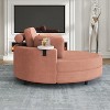 VYNXARIA 51-inch gray corduroy sofa with two throw pillows and a waist pillow with an extra tray for comfortable seating in small apartment bedrooms - 4 of 4