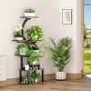 8-Tiered Metal Indoor Plant Stand with Grow Lights,MDF Wood Shelves Metal Garden Raised Bed,10-Level Stepless Dimming Multi-Pot Shelf-Coolbibila - 3 of 4