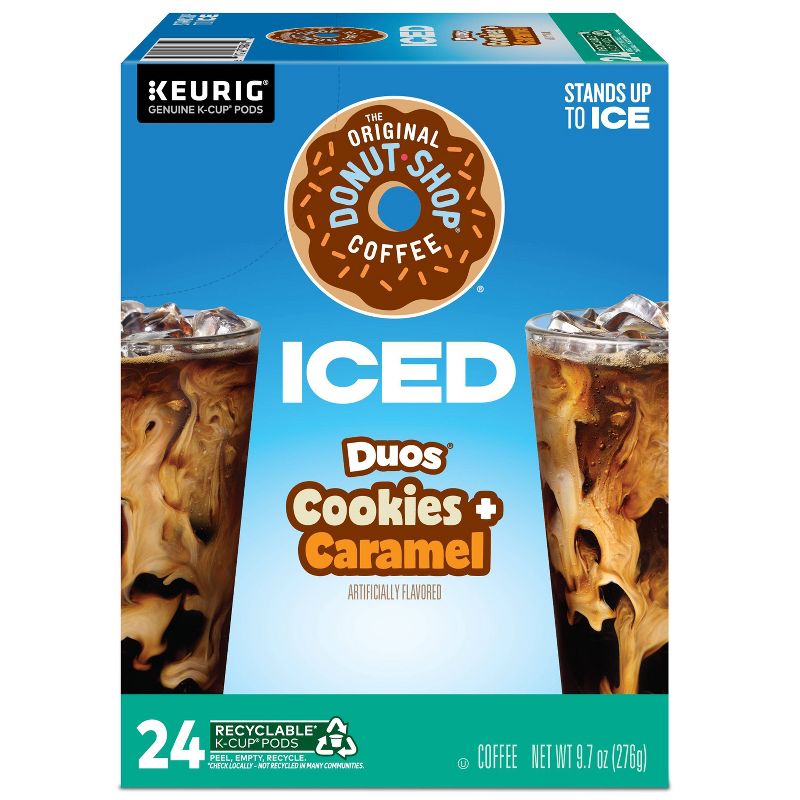 Keurig The Original Donut Shop ICED Cookies + Caramel Medium Roast K-Cup Pods - 24ct, 4 of 12