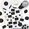 Big Dot of Happiness Masquerade - Mini Candy Bar Wrappers, Round Candy Stickers and Circle Stickers - Mask Party Candy Favor Sticker Kit - 304 Pieces - 2 of 4