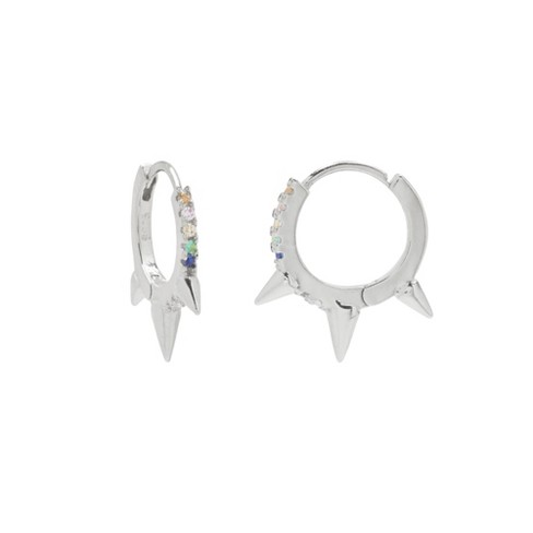 Rowan - Triple Spike Cz Hoops : Target