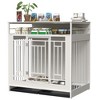 Ridstar 43.3 in. H White Heavy Dog Wooden Crate with Three Drawers Storages For Large Medium Dogs - 3 of 4