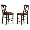 HomeStock Counter Height Barstools - Back Wood Seat - 3 of 4