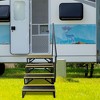 4/3 RV Step Stool with Handrail, Portable Pool Ladder with Non-Skid Tapes, Camper Steps for RV, Mobile Home Stairs Travel Trailers - 2 of 4