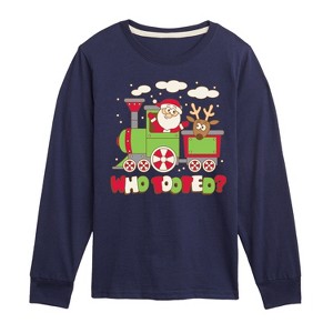 Boys' - Instant Message - Christmas Train Who Tooted Long Sleeve Graphic T-Shirt - 1 of 4