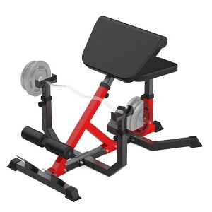 Garvee 2-In-1 Roman Chair & Preacher Curl Bench, Multi-Function Exercise Equipment, Stretch Bench for Arms, Ab, Back, Glute & Leg Extension - 1 of 4