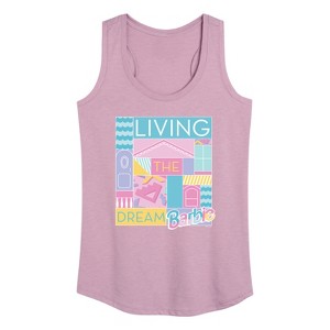 Women's - Barbie - Loving & Living the Dream Graphic Racerback Tank - 1 of 4