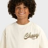 Boys' Chevy Oversized Short Sleeve Graphic T-Shirt - Cream - 2 of 4