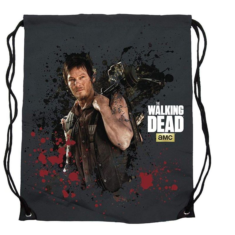 Crowded Coop, LLC The Walking Dead Daryl Dixon 17-Inch Drawstring Polyester Cinch Bag, 1 of 4