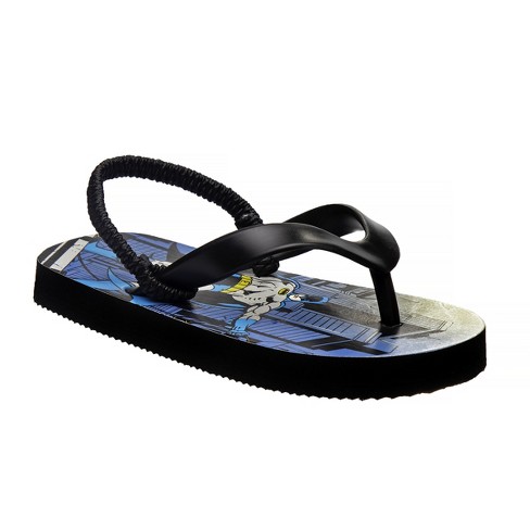 Dc Batman Boys Toddler Flip Flops With Back Strap Blue 5 6 Target