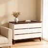 TIRAMISUBEST 51" Rattan Dresser with Drawers, 6 Drawer Dresser for Bedroom, Clothes Storage Cabinet for Bedroom, Metal Handle&Wood Legs for - 2 of 4