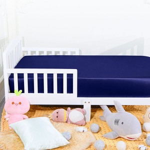 Silk Satin Fitted Crib Sheet, Super Soft and Silky Crib Sheet for Boys, Girls, Unisex - NTBAY - 1 of 4