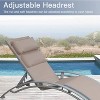 70.08'' Outdoor Chaise Lounge Set of 2 Patio Recliner Chairs with Adjustable Backrest and Removable Pillow - 2 of 4