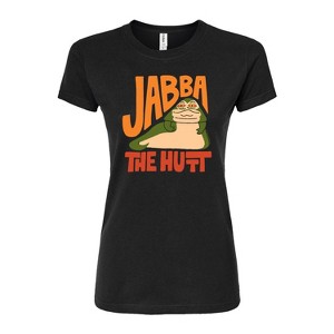 Women's - Star Wars - Doodle Jabba Hutt Fitted Graphic T-Shirt - 1 of 2