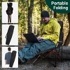 2 Pack Black Camping Chairs with Steel Frame 600D Oxford Fabric and Removable Footrest Portable Outdoor Folding Chairs Support up to 120KG for Camping - 4 of 4
