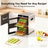 Kismile Dual-Zone Food Dehydrator with 12 Stainless Steel Trays, 1100W, Auto Keep-Warm & Independent Control - 3 of 4