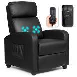 Recliner Massage Chair, Ergonomic Adjustable Single Sofa with Padded Seat Black\Brown\Gray
