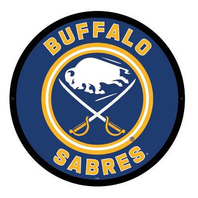 Evergreen Ultra-Thin Edgelight LED Wall Decor, Round, Buffalo Sabres- 23 x 23 Inches Made In USA