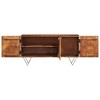 vidaXL Solid Mango Wood Sideboard with V-Shaped Steel Legs - Spacious Rustic Cabinet for Living Room, Lounge Area - 4 of 4