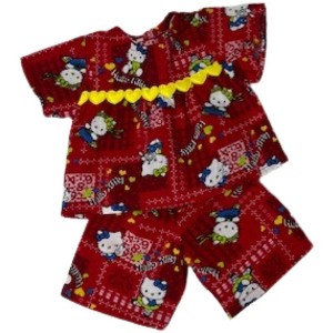 Doll Clothes Superstore Handmade Red Kitty Pajamas Fit 18 Inch Girl Dolls Like American Girl Our Generation My Life Dolls - 1 of 4