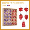 Unique Bargains Glass Decorative Hanging Tree Ornament Balls 1"-1.5" 75 Pcs - 3 of 4