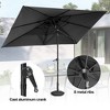 Pellebant 10 x 6.5 FT Rectangular Double Top Patio Market Umbrella with Tilt & Crank - 4 of 4