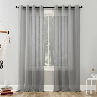 gray voile curtains