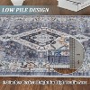 Blue Vintage Runner Rug – Washable, Foldable, Distressed Print Carpet for Entryway & Living Room - 3 of 4