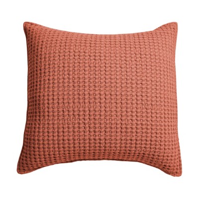 Mills Waffle Adobe Square Pillow - Levtex Home