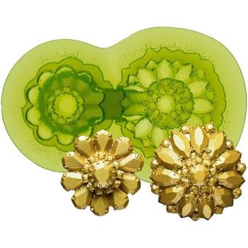 Marvelous Molds "Glimmer" Silicone Brooch Mold for Cake Decorating with Fondant and Gum Paste Icing - 2.75" x 1.2"