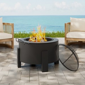Scott Living Flicker Wood Burning Iron Fire Pit - 1 of 4