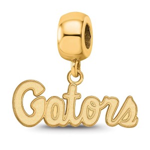Black Bow Jewelry 14k Yellow Gold Plated Sterling Silver Florida Gators NCAA Bead Charm - 1 of 4