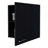 GlasFlength Kitchen Storage 1 Door Kitchen Wall Cabinet Internal Shelves Cabinet Storage Cupboard for Kitchen, Black, 19.7"*13.1"*23.6" - 4 of 4