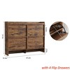 Shoe Cabinet with 2/3/4/6 Flip Drawers/ with 3 Flip Drawers & Side Door, Wooden Shoe Organizer w/Adjustable Shelf, Shoe Storage for Entryway - 2 of 4