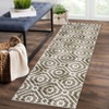 Machine Washable Area Rug Non Slip Low Pile Soft Distressed Foldable Stain Resistant Contemporary Carpet for Bedroom Living Dining Room Brown - 2 of 4