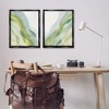 Stupell Industries Abstract Green Waves 2pc Floating Frame Art Set - 2 of 4