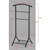 Kings Brand Furniture - Amos Black Metal Wardrobe Suit Valet Stand Organizer, Clothes Rack, Contour Hanger, Trouser Shoe Rack - 4 of 4