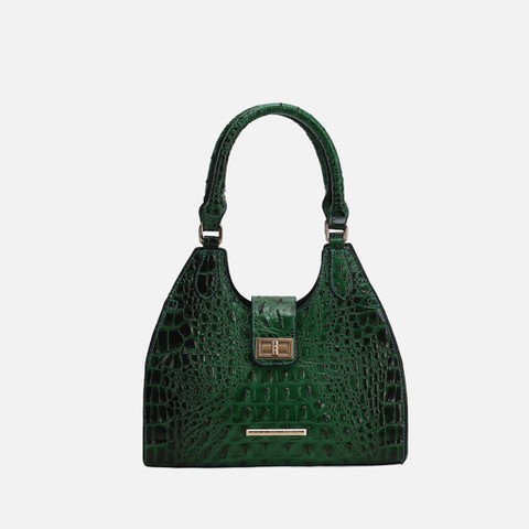 MKF Collection Tote Bag Faux Croc Embossed Vegan Leather, Ava | MKF Collection by Mia K - Green