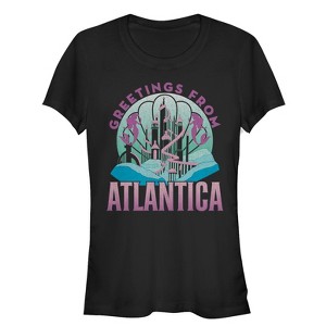 Juniors Womens The Little Mermaid Atlantica Greetings T-Shirt - 1 of 3