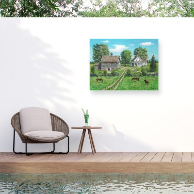 Trademark Fine Art - Bob Fair Lets See The Horses Matted Framed Art