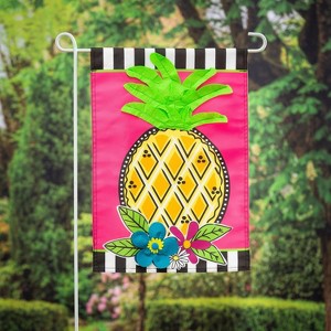 Evergreen Bright Pineapple Garden Applique Flag 12.5 x 18 Inches Indoor Outdoor Decor - 1 of 4