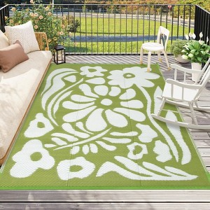 Lahome Outdoor Back to College Series Plastic Straw Rug-Waterproof Reversible Mat for Patio,Balcony,Deck,Backyard,Beach - 1 of 4