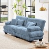 Modular Chenille 2 Seater Sofa with Bolster Arms and Extra Deep Cloud Seat, 94.4" Sectional for Living Room-3irtyhousy - 3 of 4