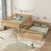 Twin XL/Full XL/Queen Over Queen Bunk Bed with Ladder and Guardrails, Convertible into Two Separate Beds, White/Natural - ModernLuxe - 3 of 4