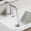 ChicFurnit Bathroom Sink Faucet Waterfall Spout Single Handle with Pop Up Drain for Modern Vanity, Silver, 11"*10"*5.5" - 2 of 4