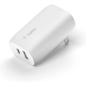 Belkin 37W USB-C Wall Charger - Power Delivery 25W USB-C Port + 12W USB-A Port for PPS Charging Apple 16 Pro Max, Samsung Galaxy S24, & More - 1 of 4