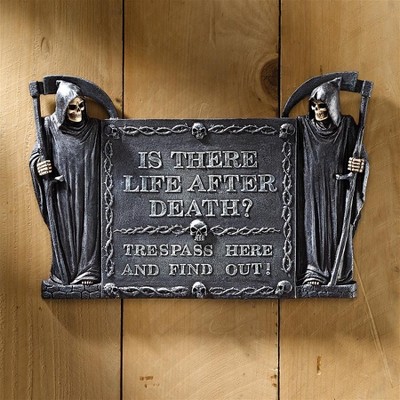 Design Toscano Life After Death: No Trespassing Wall Sculpture